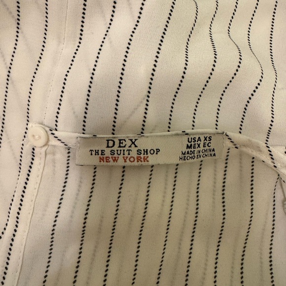 Dex Cream Asymmetrical Ruffled Blouse - Picture 2 of 2